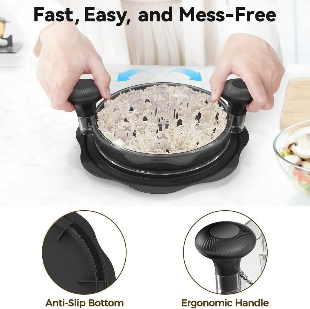 Ukeetap 10" Pro Chicken Shredder Tool - BPA-Free Meat Grinder with Anti-Slip Bottom & Ergonomic Handle, Black