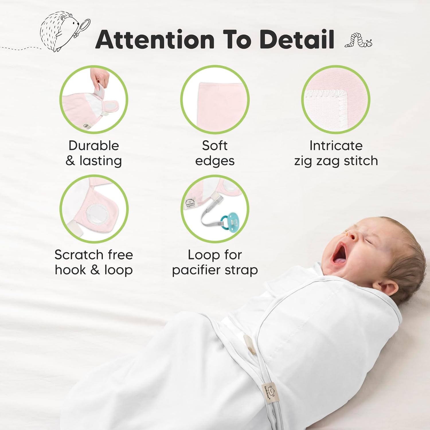 Organic Baby Swaddle Sleep Sacks by [Brand Name] - Soft & Snug for Newborns 0-3 Months | 3-Pack in Candy