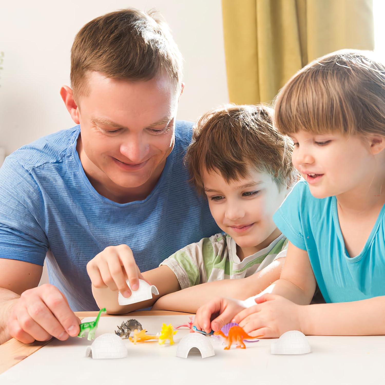 Skiennix Mini Igloo Toys - Lifelike Arctic House Models for Kids | 6-Piece Dollhouse Decor Set