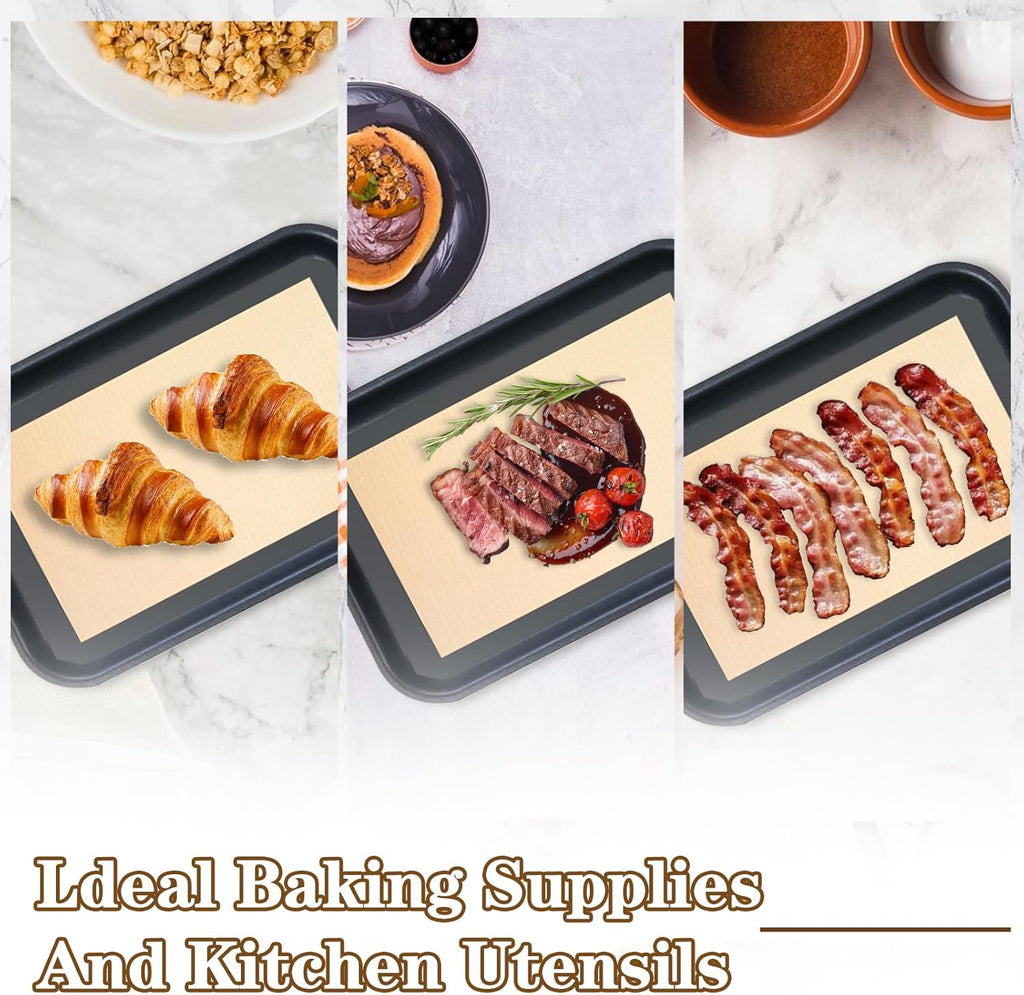 Ninsula Silicone Baking Mats - Non-Stick Reusable 2-Pack | 16.5"x11.6" Food Safe Sheets for Cookies, Bread, Pizzas