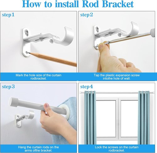 Elegant Curtain Rods by [Brand Name] - 1-Inch Diameter Drapery Rod with Cylindrical Finials | Adjustable 16" to 48" (Silver)
