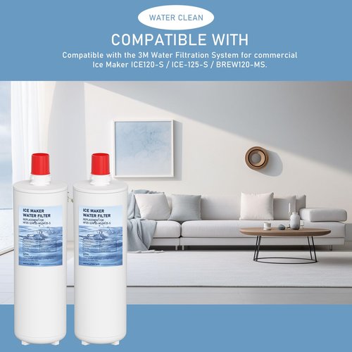 HF20-S HF20-MS HF25-S Water Filter Replacement Compatible with 3M High Flow Series Cartridge HF20-S, 5615103/HF20-MS, 5615109/HF25-S,5615203, Water Filtration System 2-Packs