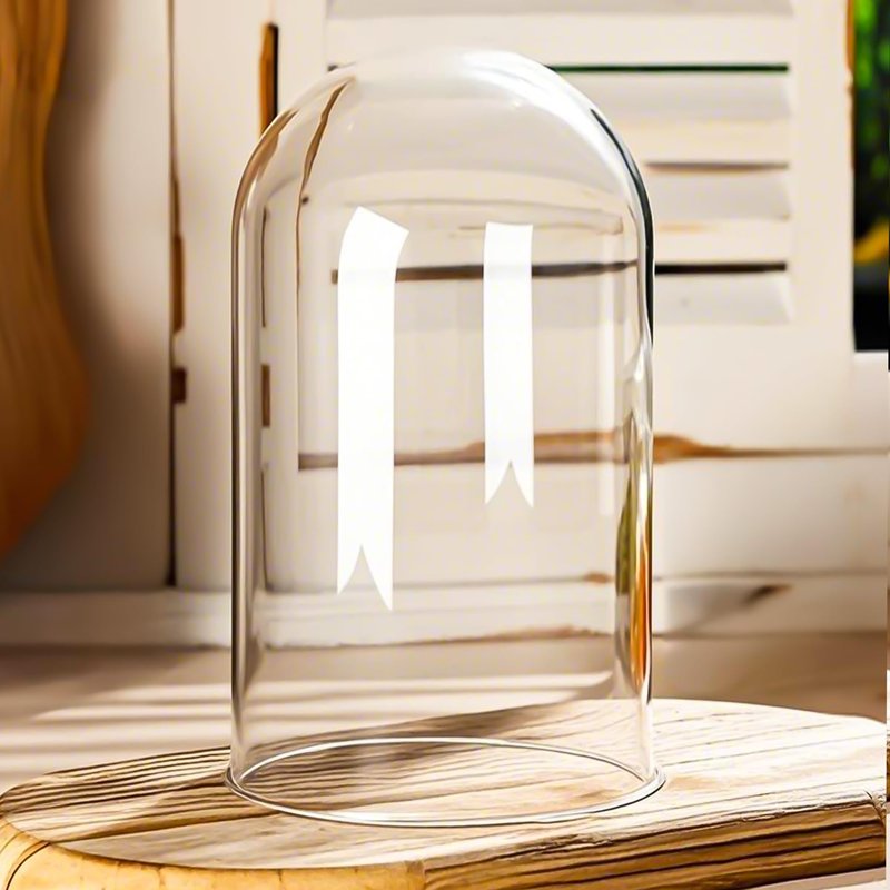 kanpura Glass Dome for Sourdough Starter Heating Pad Accessories Fits Jars Up to 4.33" Diameter x 7.8" Height Durable Clear Glass Cover
