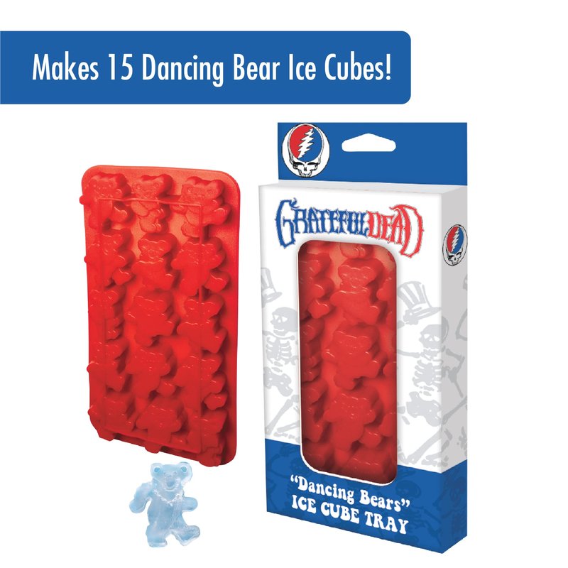 ICUP Grateful Dead Ice Cube Mold Tray | Freezer Bar Items Shapes & Trays | Rock Specialty Molds | Officially Licensed Blue 8.5 x 4.5 x .9