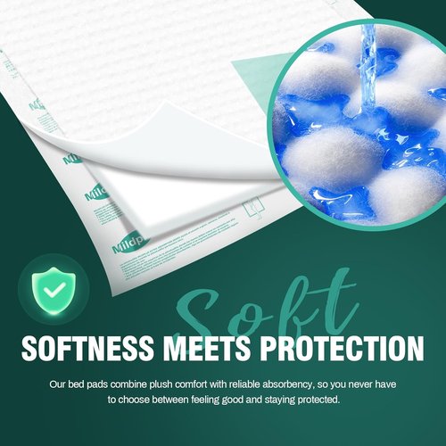 MILDPLUS Heavy Duty Underpads - Ultra Absorbent 30" x 36" Disposable Bed Pads | 25 Count, Tear-Resistant