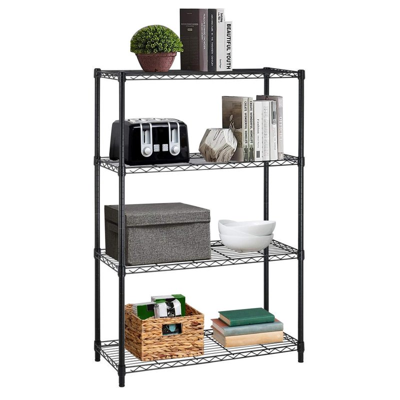14x36x54 Inch 4-Shelf Storage Shelves Heavy Duty Shelving Unit for Kitchen Metal Shelves Garage Organizer Wire Rack Shelving Storage Unit Shelf Adjustable Utility NSF Certification Commercial