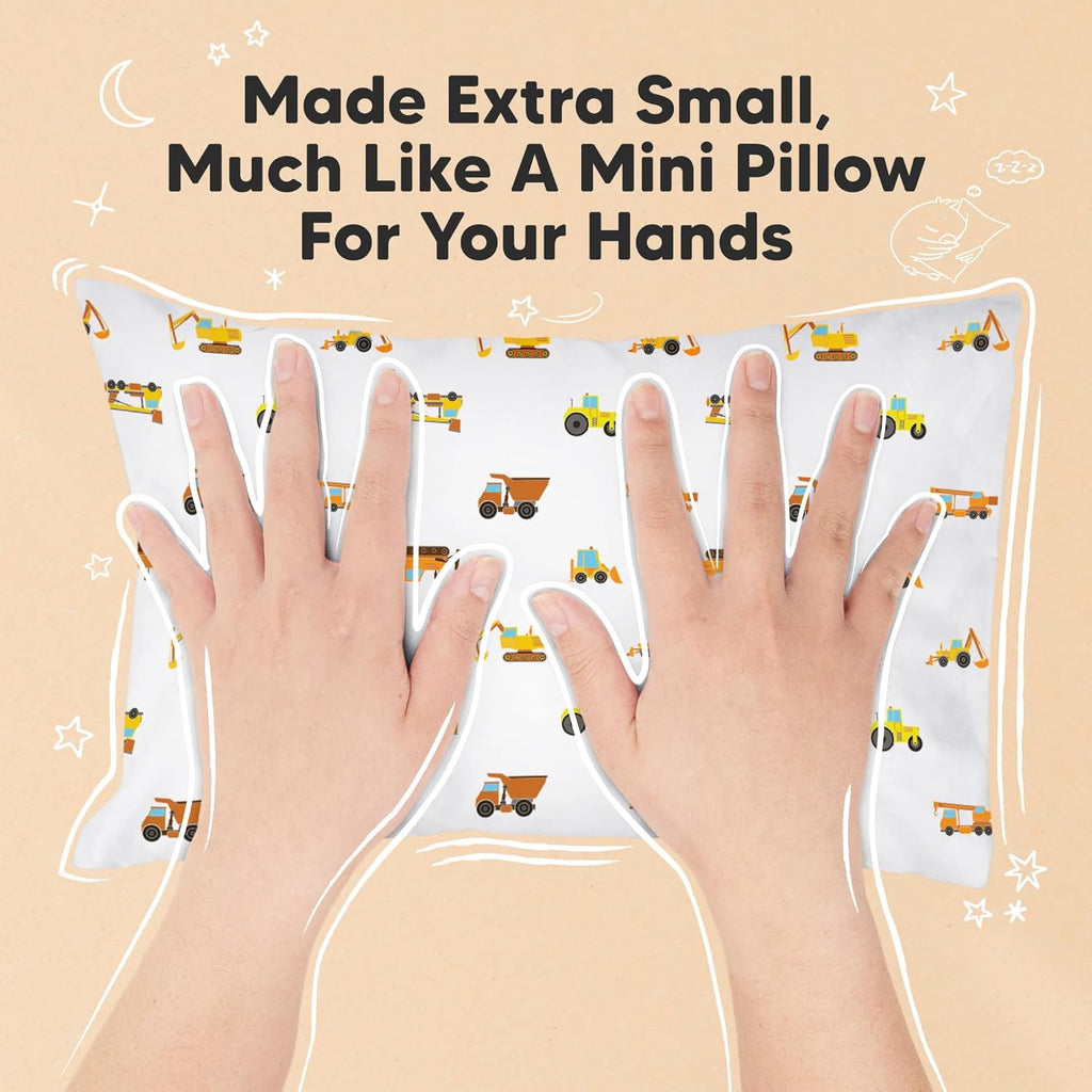 My Little Dreamy Mini Toddler Pillow - Soft Organic Cotton Travel Pillowcase 9x13 for Kids 2-4 Years Old