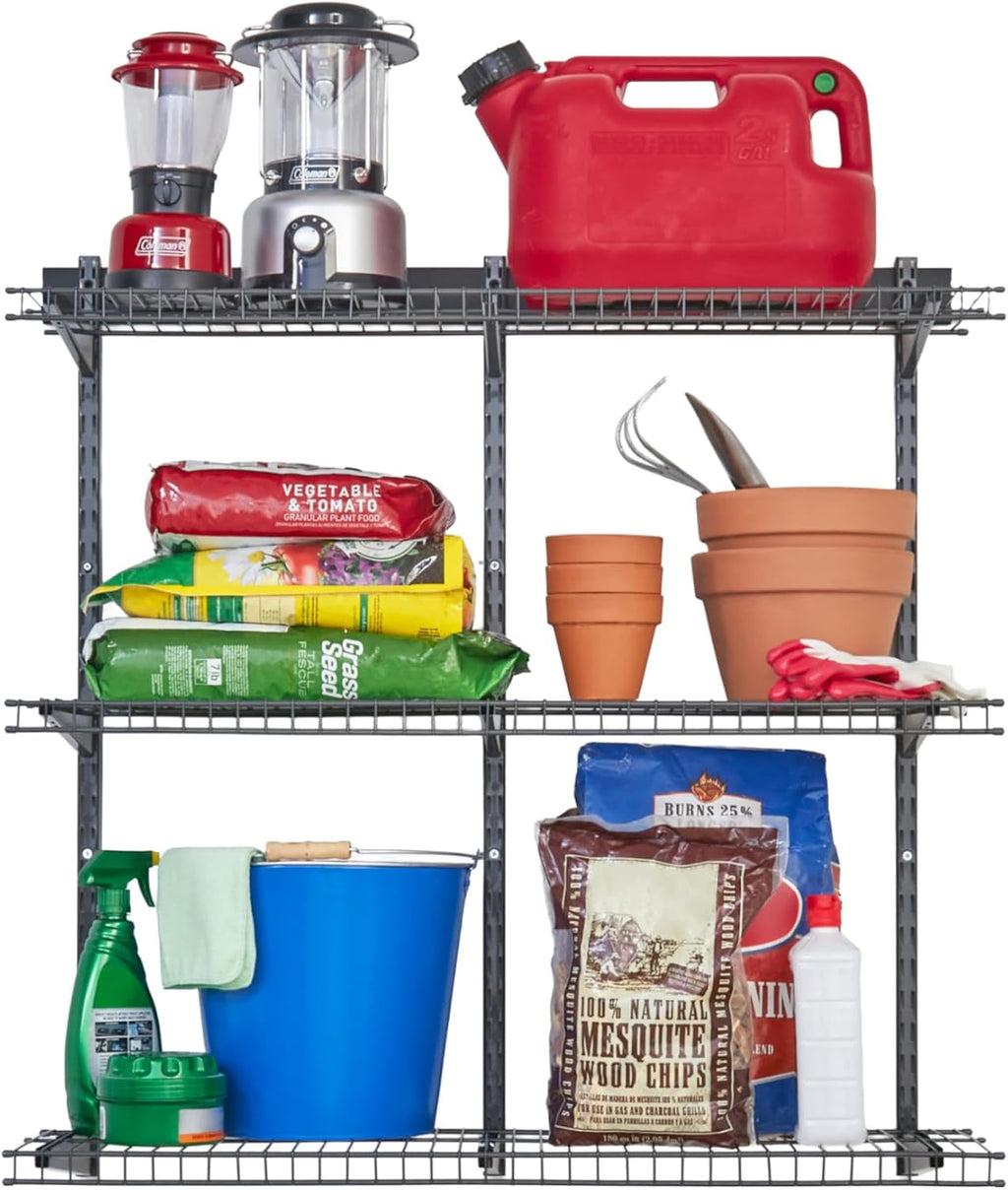 Rubbermaid Fasttrack 3-Shelf Storage Kit - 36"x12" | 350 lbs Capacity for Home, Garage & Workshop Organization