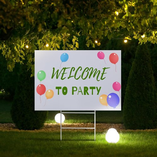 Leinuosen 10 Sets Blank Corrugated Plastic Yard Signs - 24 x 36 Inch White H Stakes for Events & Business Use