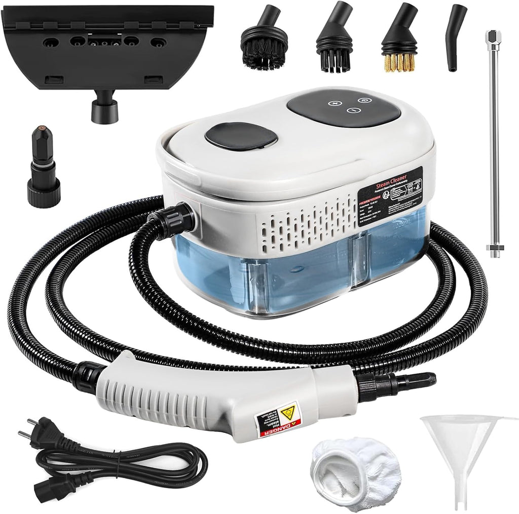 Skiennix Handheld Steam Cleaner - 1000ml Tank, Fast 15S Heat-Up, Versatile for Home & Car Cleaning