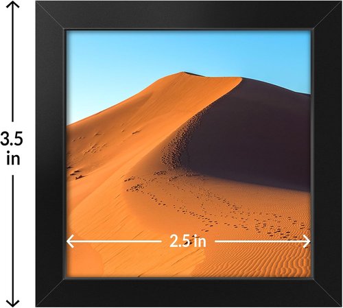 LaVie Home 3x3 Black Picture Frame - HD Plexiglas Wall Display Frame for Vertical or Horizontal Use