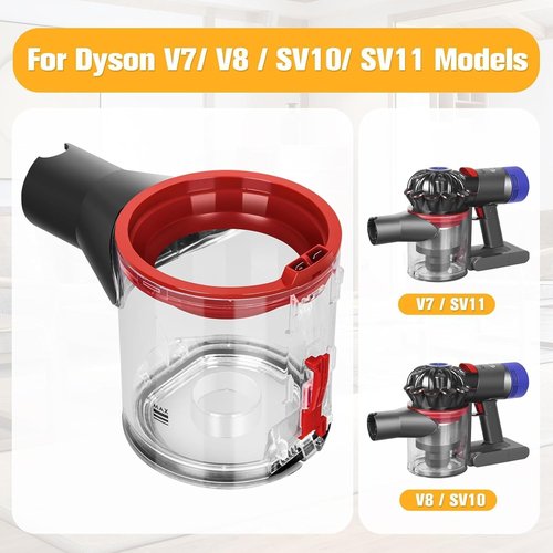Dyson V8 Replacement Dust Bin - High-Quality Canister for V7, V8, SV10, SV11 | Durable Dirt Cup