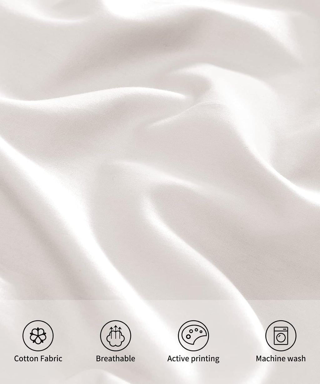 Warmstar King Size Cotton Pillowcases - Set of 2, 600 Thread Count, Soft & Breathable White 20x36 Inches