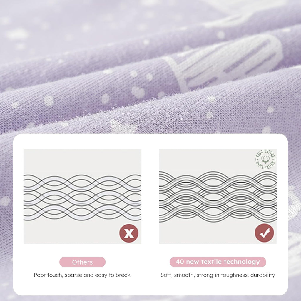 Yoofoss Baby Sleep Sack | 100% Organic Cotton Wearable Blanket for 0-6 Months | 2-Way Zipper, 3 Pack