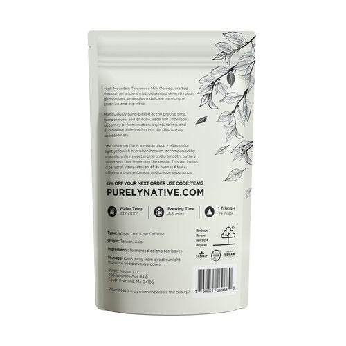 Milk Oolong Tea Selection: Taiwanese High Mountain Tea Bags, Xin Qing Milk Oolong, Jinxuan Oolong - 20ct, Brews 40 Cups