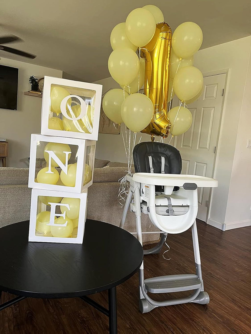Number Balloons 40 Inch Gold 1 - Big One Balloon for 1st Birthday, Wedding & Celebration