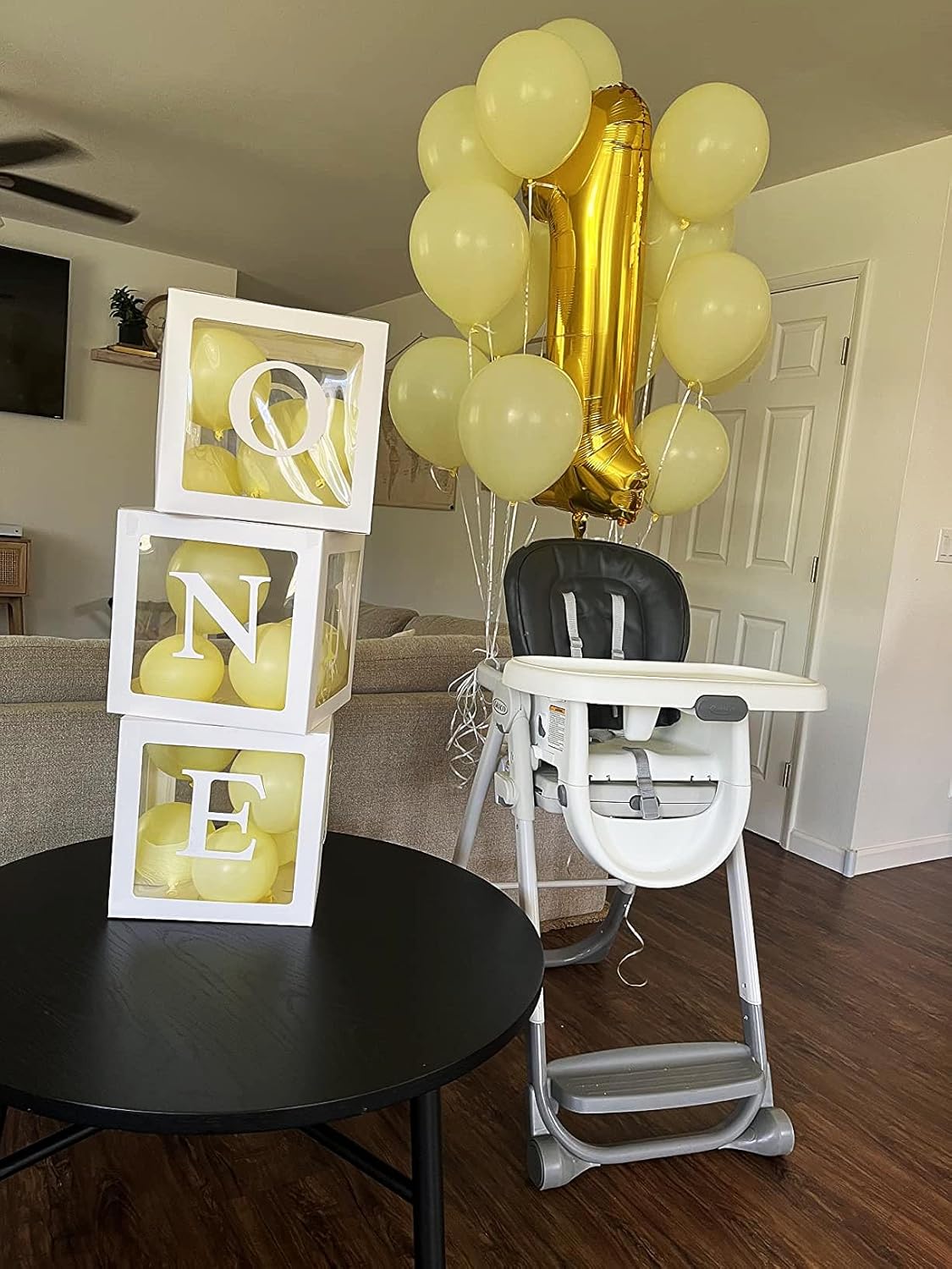 Number Balloons 40 Inch Gold 1 - Big One Balloon for 1st Birthday, Wedding & Celebration