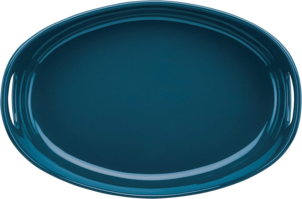 Rachael Ray Ceramics Oval Baker Set - 2-Piece Marine Blue for Perfect Baking & Serving