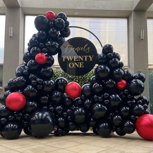 Black Balloons - 12-Inch Matte Latex | 100-Pack Helium Balloons for Birthday, Wedding & Party Decor