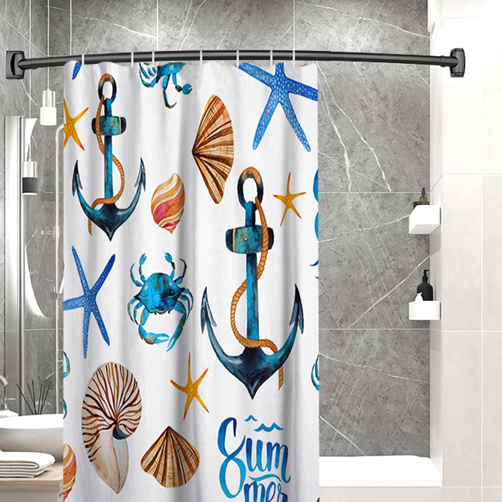 Premium Stainless Steel Curved Shower Curtain Rod by [Brand Name] - Adjustable 33-78 Inches, Rust-Proof Design for Bathroom