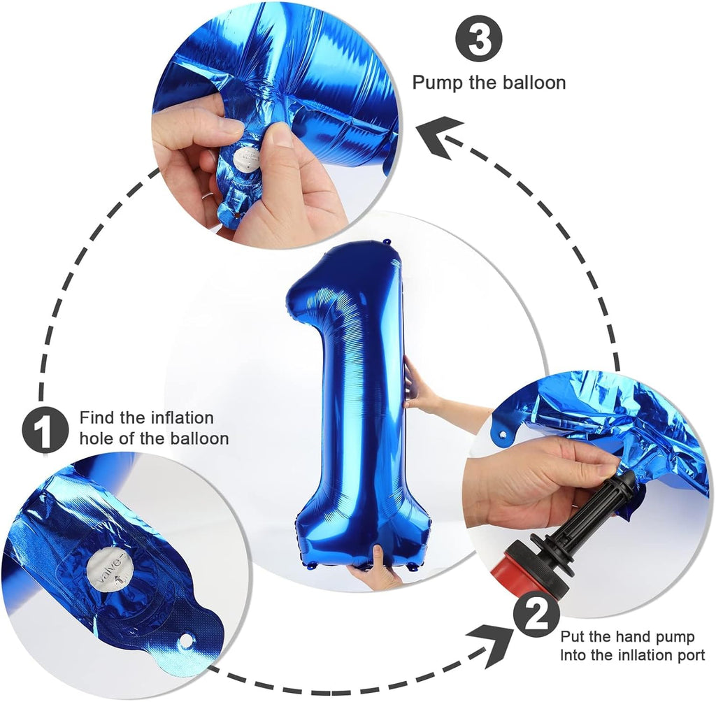 Skiennix 14 Balloon Numbers - Large Dark Blue 40 Inch Foil Balloons for Birthdays & Weddings