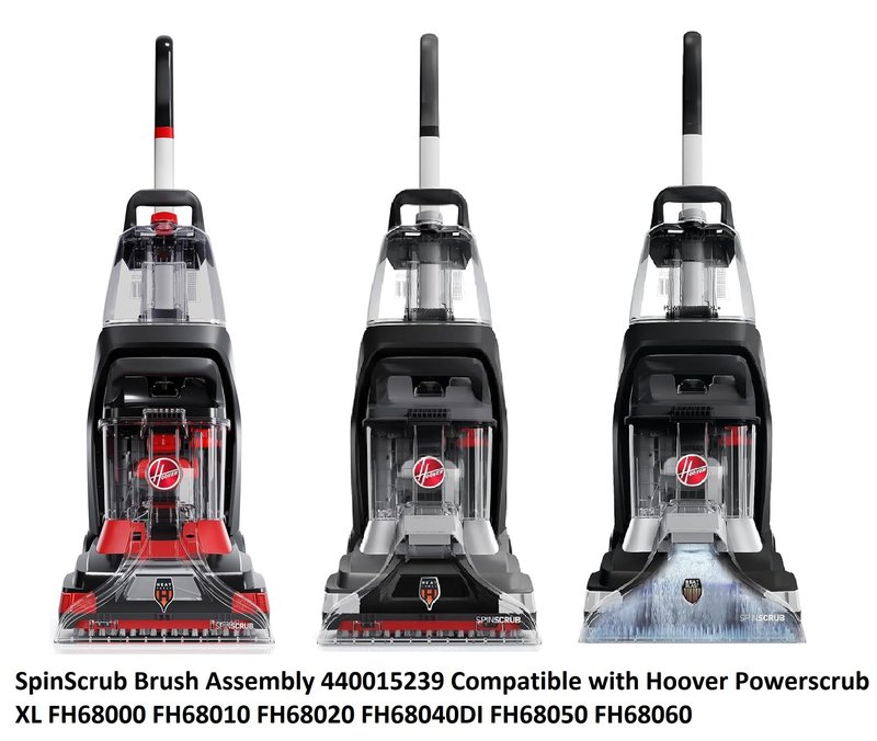 XCESS XPRESS SpinScrub Brush Assembly 440015239 Compatible with Hoover Powerscrub XL FH68000 FH68010 FH68020 FH68040DI FH68050 FH68060