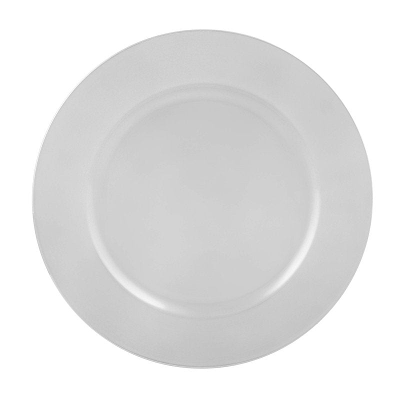 Home Details AZ-510002-SILVER Beaded Design 13" Charger, Set of 24, Decorative Plates, Serveware, Holiday, Silver