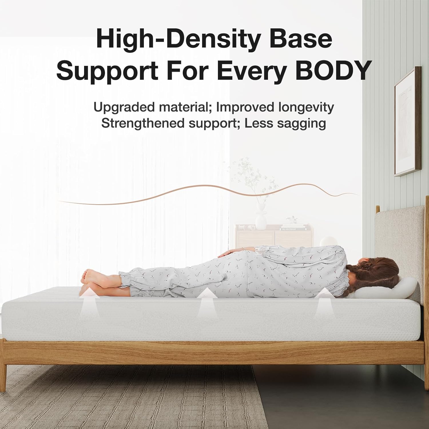 Novilla Twin Bed Mattress - 8 Inch Gel Memory Foam for Cooling Comfort & Pressure Relief | CertiPUR-US Certified, White