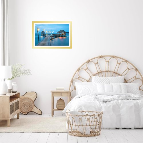 JCJMY 12x18 Picture Frame - Elegant Gold Frame for 11x17 Photos with Mat or 12x18 Without Mat