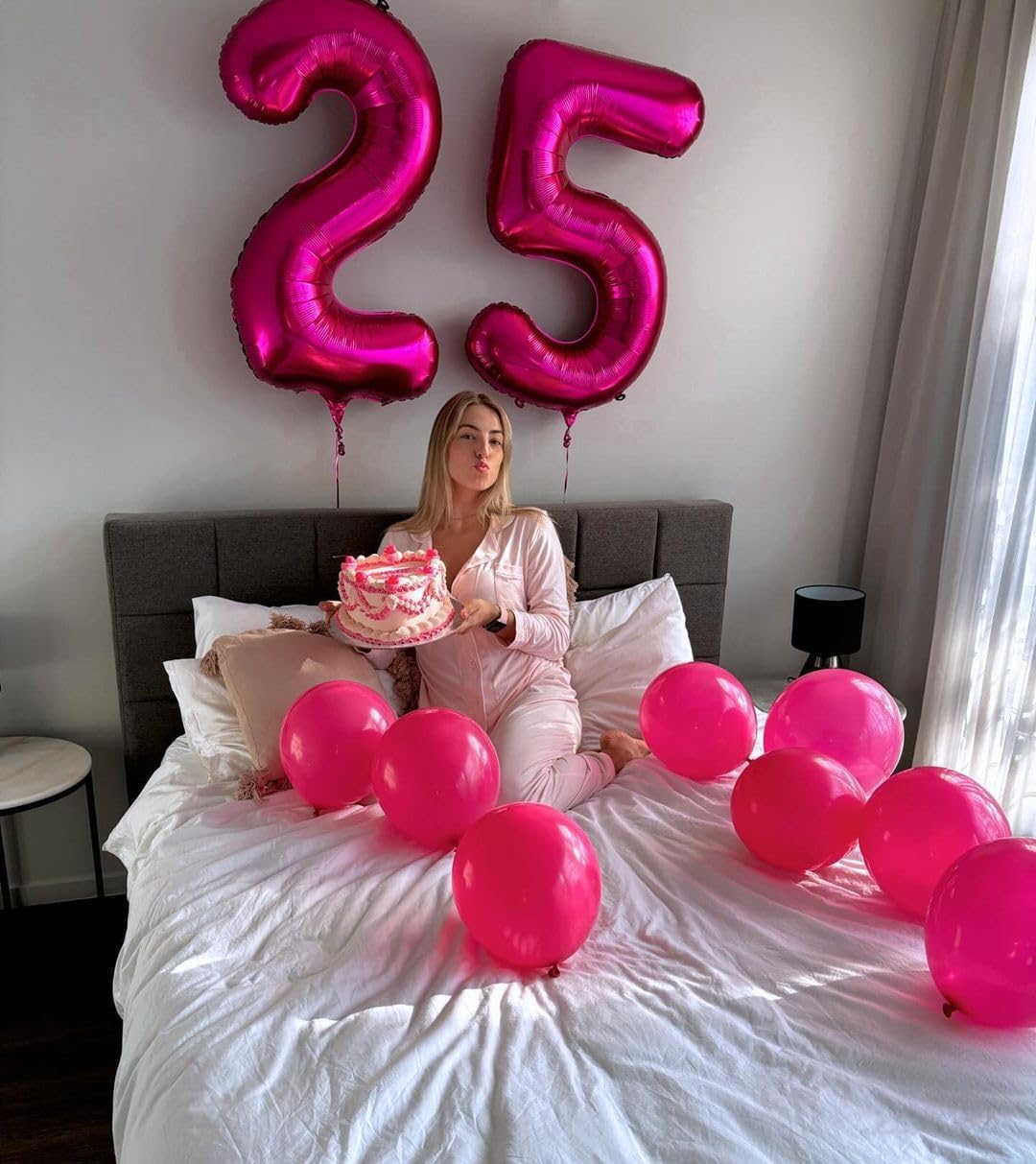 Number 2 Balloon by [Brand Name] - 40 Inch Hot Pink Birthday Decoration for Second Birthday Party
