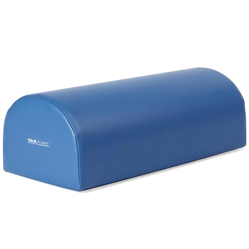 Skil-Care Knee Elevator Posture Pillow, Large Half Round 26 in x 8 in x 7 in Foam Bolster, Knee Cushion for Leg Elevation and Lower Back Support, Wipe-Clean Vinyl Cover, 555046