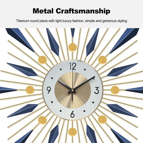 Ergocar Wall Clock, Stylish and Simple Large Decorative Kitchen Wall Clock, No Tick Silent Modern Metal Wall Clock, Suitable for Living Room, Office