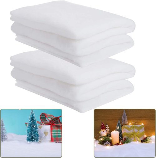 Cosweet Fake Snow Blanket - Thickened 3 x 8 Ft Faux Sheet for Crafts & Holiday Decor | Photo Prop