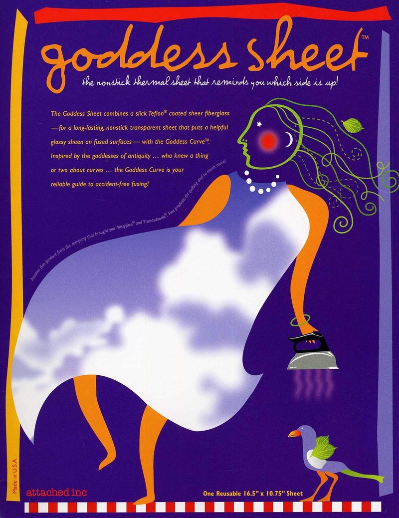 Attached Goddess Fusing Sheet, 10.75" x 16.5", 1 Pc, Red, Fiberglass