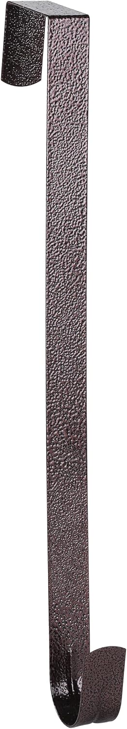 Sattiyrch 12" Wreath Hanger - Durable Steel Over The Door Hook in Textured Brass Finish