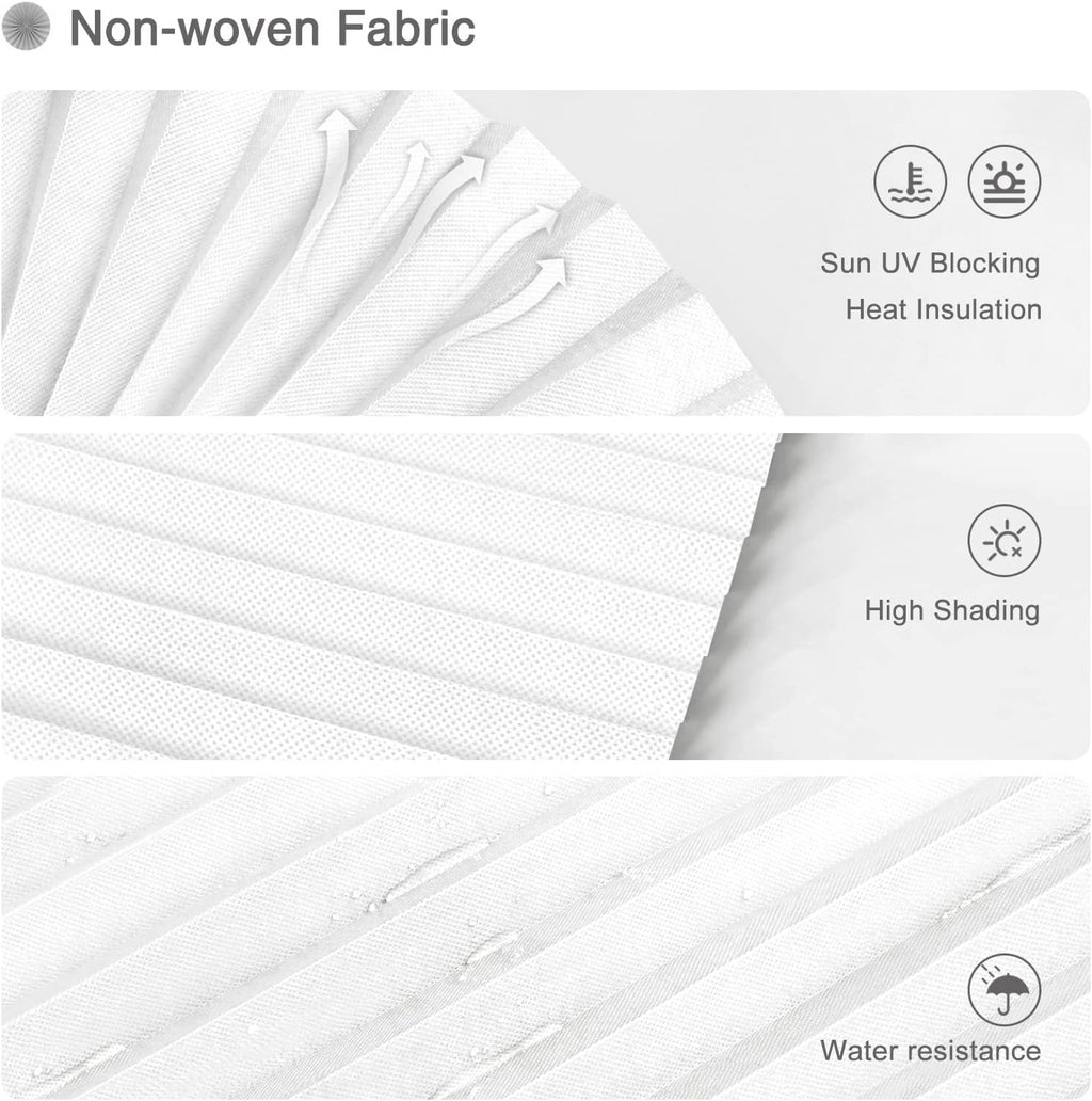 Skiennix Cordless Window Blinds - No Drill, Clip-On, Self-Adhesive Pleated Paper Shades for Home & Nursery