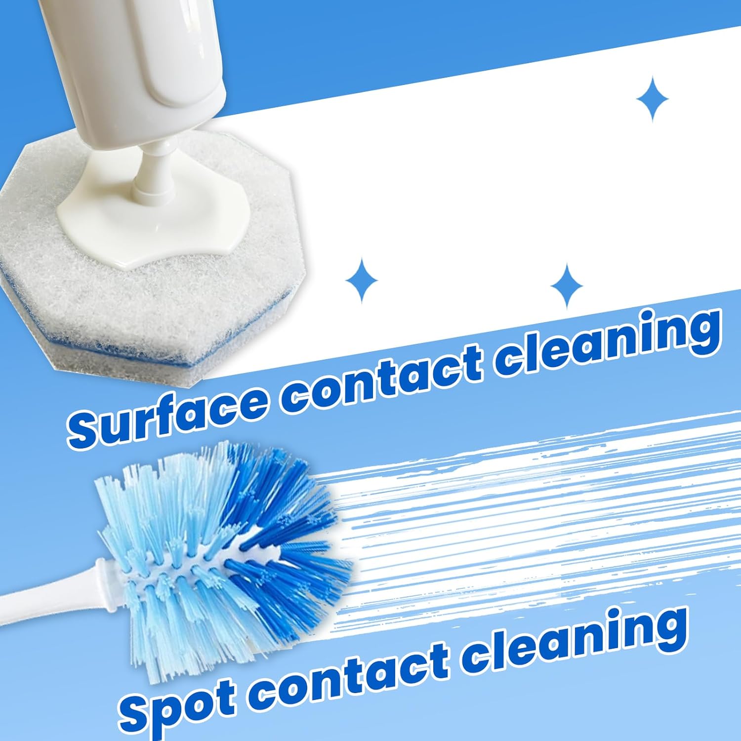 Skiennix Toilet Brush Refills - 40 Disposable Scrubber Pads with Wall Mounted Holder Set