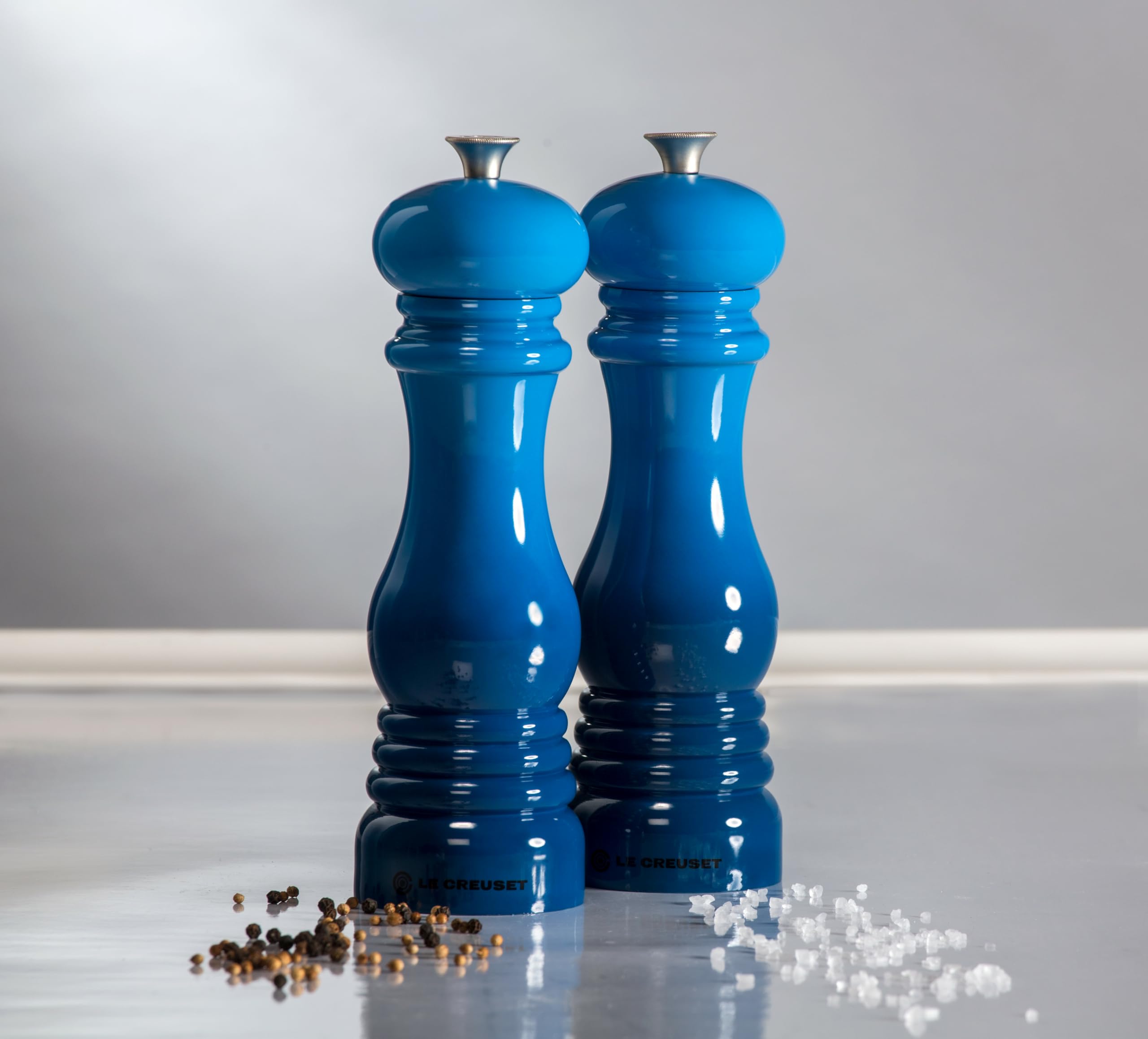 Le Creuset Salt and Pepper Mill Set 8-Inch, White