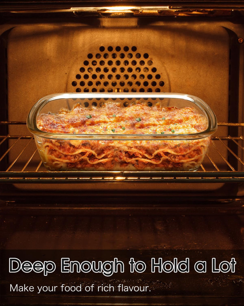 NUTRIUPS Tempered Glass Baking Dish - One Serving Oven Bakeware with Lid | Clear 1.25L Size
