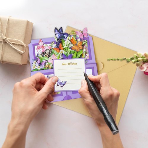 Butterfly Pop Up Card Box - Elegant Birthday Cards for Women | Perfect Gift for Mom, Daughter, Sister