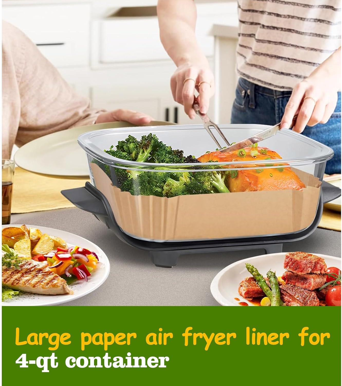 Ninja Air Fryer Liners - 250 Pcs Parchment Paper Accessories for Crispi Cooking | Perfect Fit for Ninja Appliances