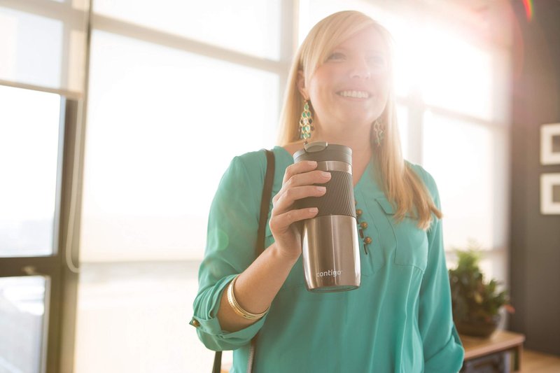 Contigo Byron Snapseal Travel Mug, Stainless Steel Thermal mug, vacuum flask, leakproof tumbler, coffee mug with BPA free Easy-Clean Lid, 470 ml, Biscay Bay
