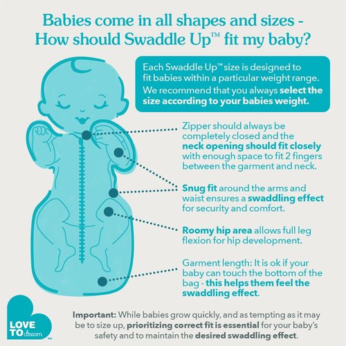 Love To Dream Swaddle UP - Baby Sleep Sack for Self-Soothing | 1.0 TOG, Gray, 13-19 lbs