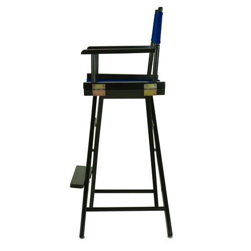Casual Home 30" Director's Chair Black Frame-with Royal Blue Canvas, Bar Height