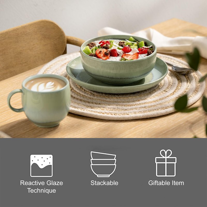 like. by Villeroy & Boch Perlemor Alga bowl, 26 cm Ø, green