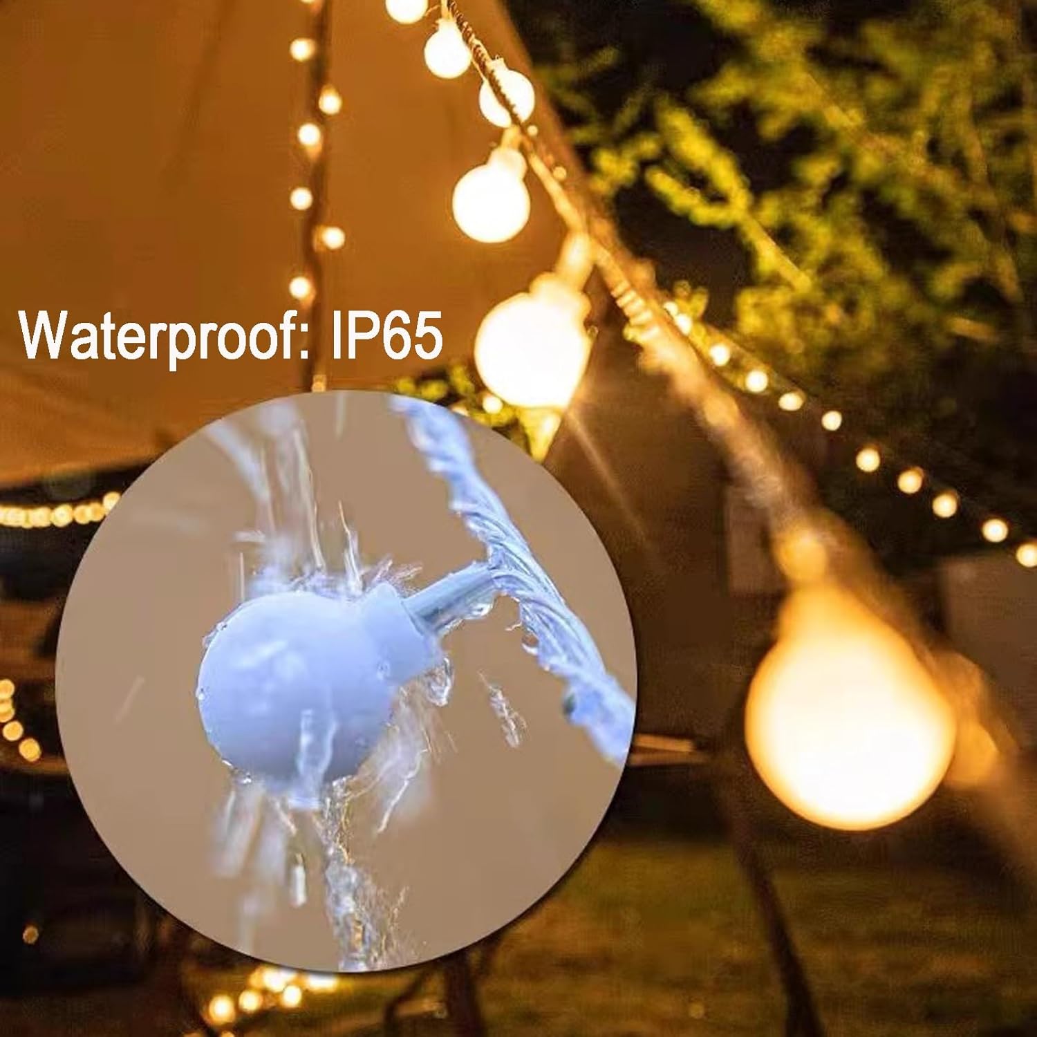 Skiennix 2-in-1 Globe String Lights - 32.8 FT, 80 LEDs, Warm White for Christmas & Parties