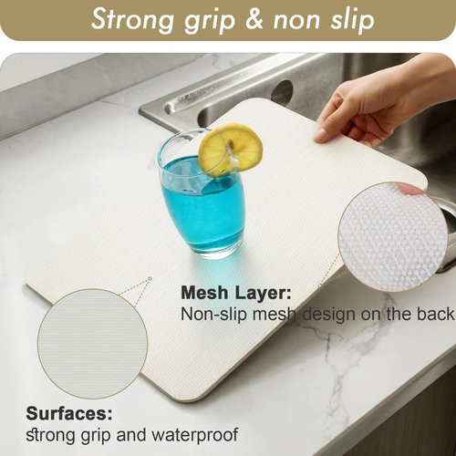 Cohoo Home Drawer Cabinet and Shelf Liner, 24in×11.8Ft Shelf Liners for Kitchen Cabinet Non Slip, Non Adhesive Kitchen Drawer Cupboard Mat, Durable Strong Grip Washable Bathroom White