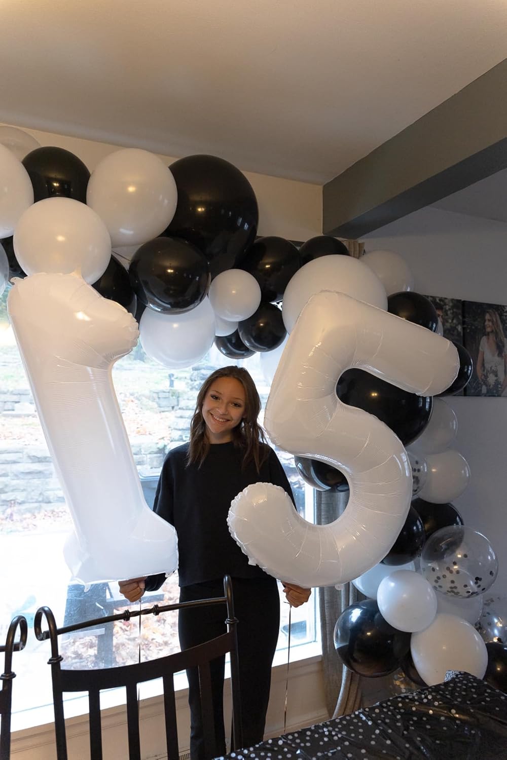 Number 13 Balloon by [Brand Name] - 40 Inch White Birthday Decoration for 13th Party Supplies