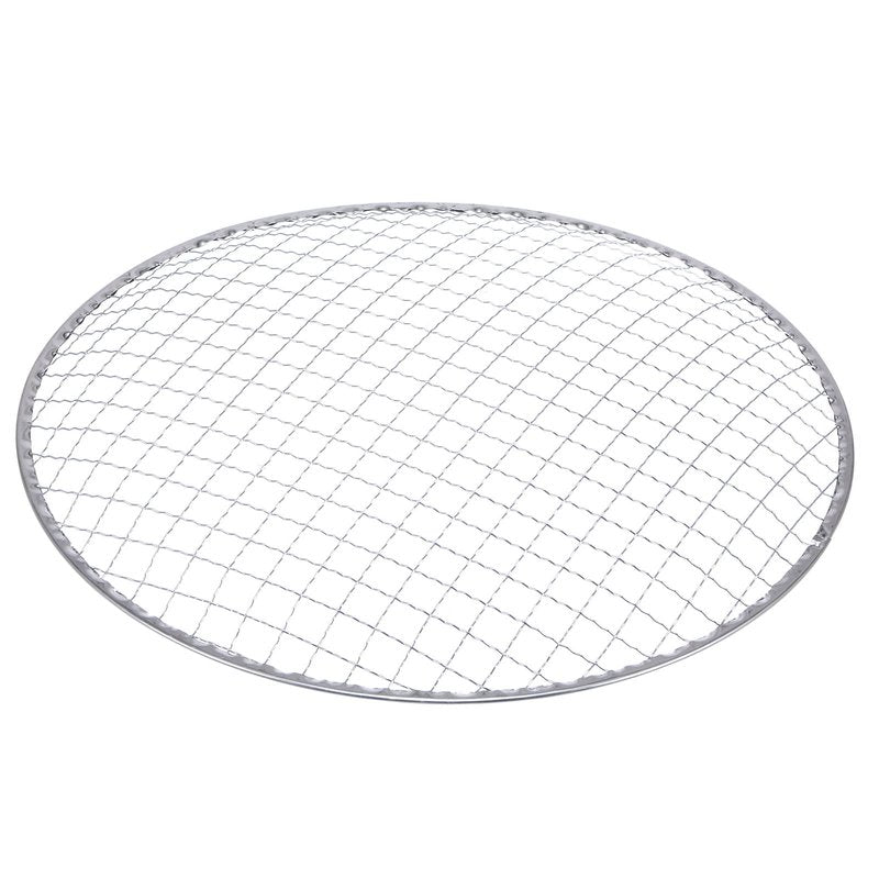 HARFINGTON 5pcs Round BBQ Grill Net 11.6"x0.9" Galvanized Iron Barbecue Mesh Mat for Baking Smoking Charcoal Grilling Roasting