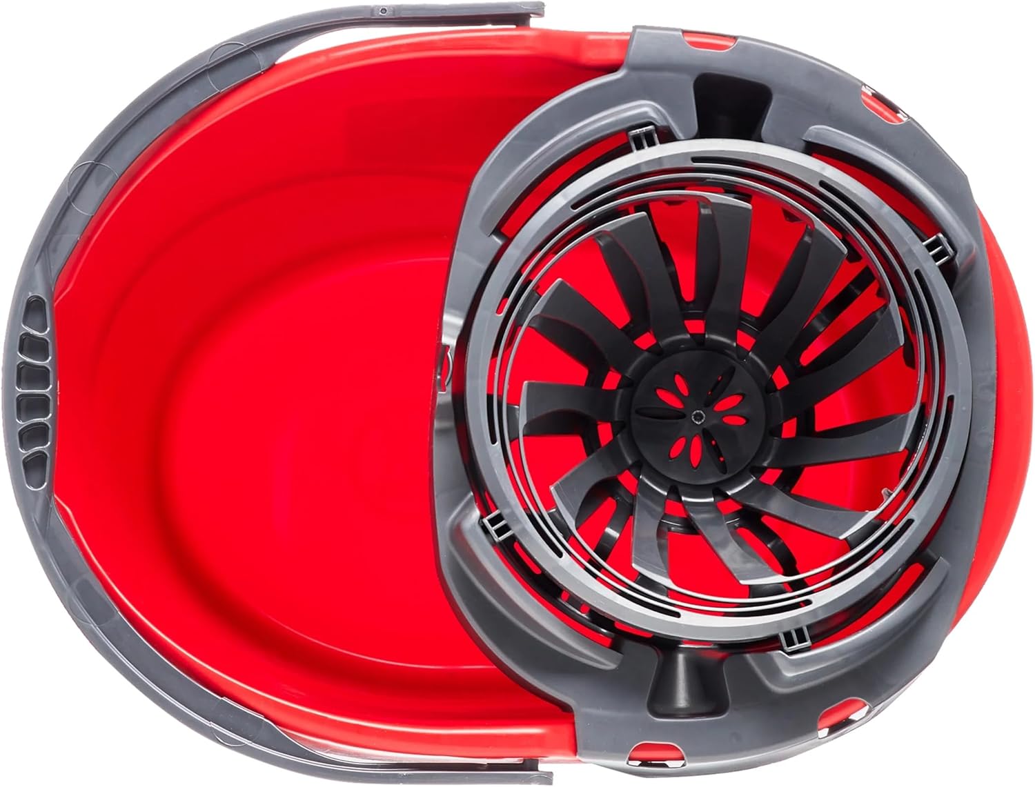 Quick Wring - 2.5 Gallon Mop Bucket with Efficient Wringer - Red Color